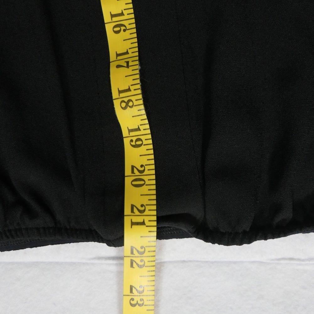 Ralph Lauren Purple Label Womens Blouse 12 Black Long Sleeve Minimalist Simple - Picture 11 of 15